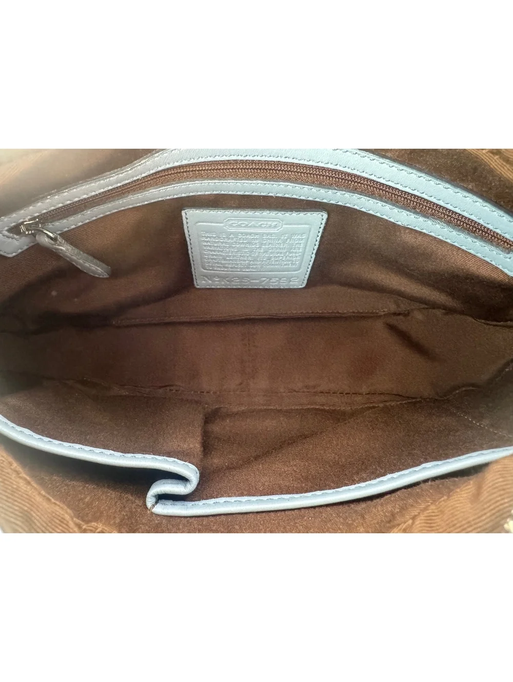 Coach 7592 Blue Leather Vintage Hamptons Hobo Bag